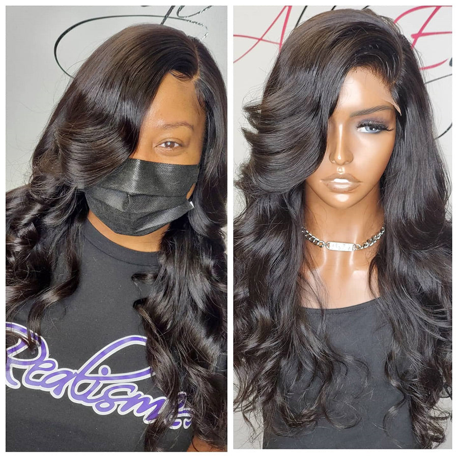 Body Wave Lace Front Human Hair Wigs 180% Density 13x4 Lace Front Hair Virgin Human Hair Lace Wigs