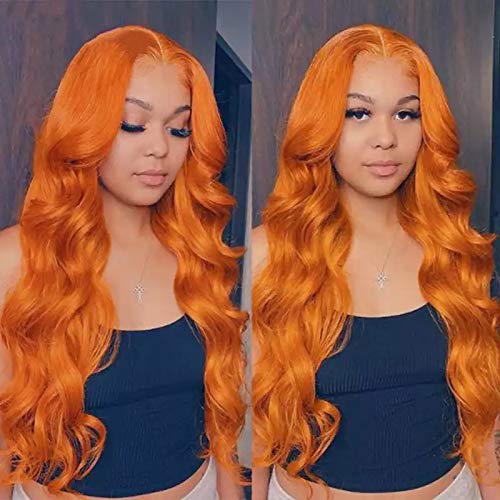 Ginger Orange Human Hair Lace Wigs Straight Frontal Wigs Body Wave 100% Virgin Hair Deep Wave Water Wave Wigs