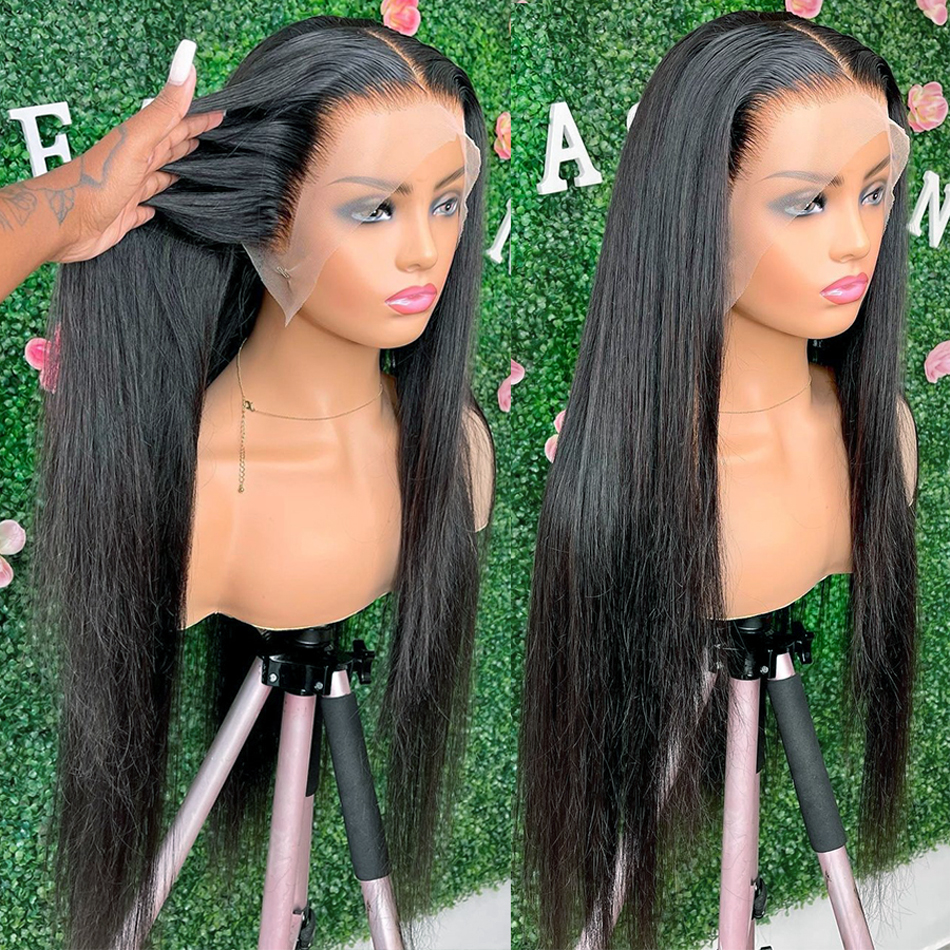 Lace Front Human Hair Wigs Straight 180% Density 13x4 Lace Front Hair Virgin Human Hair Lace Wigs